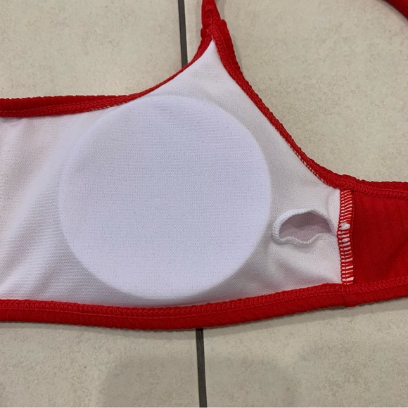 Shein Basics Ribbed Bikini Set Wireless Bra Top & Hipster Bikini Bottom Sz XS - Picture 7 of 9